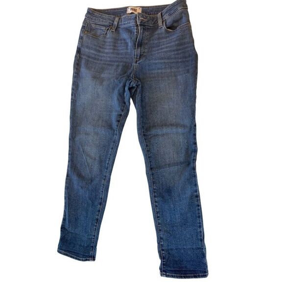PAIGE Denim Brigitte Slim Fit Jeans Light Wash Sz 28 EUC Designer Denim Mid-Rise - Picture 1 of 9